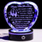 Crystal Heart Keepsake Gift for wife & husband